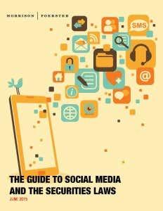The Guide to Social Media and Securities Law