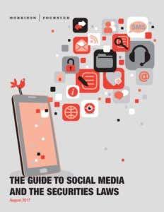 Hot Off the Press: Our New Guide to Social Media and the Securities Laws