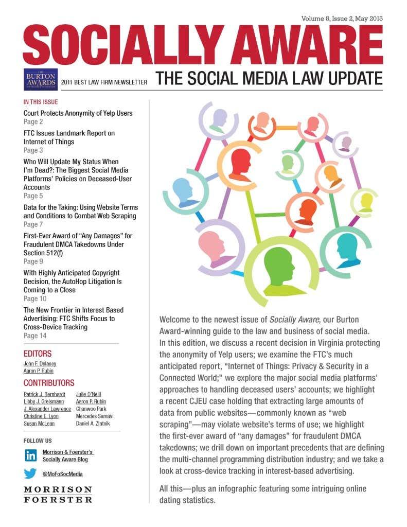Hot Off the Press: The May Issue of Our Socially Aware Newsletter Is Now Available